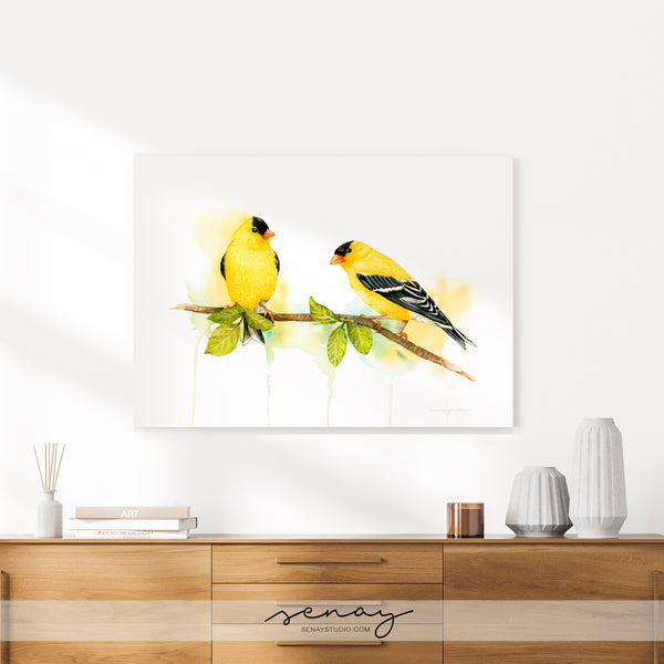 Goldfinch Birds Gallery Style Canvas Print, Multiple Sizes Available ...